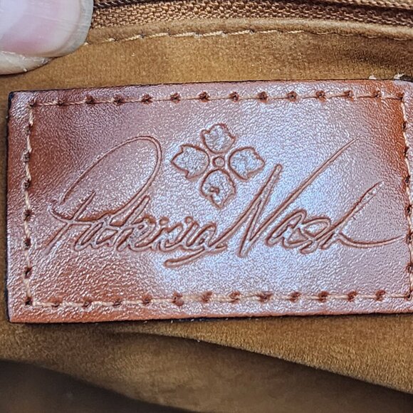 PATRICIA NASH Zancona Tooled Florence Brown Cognac Leather Tote - Picture 8 of 9